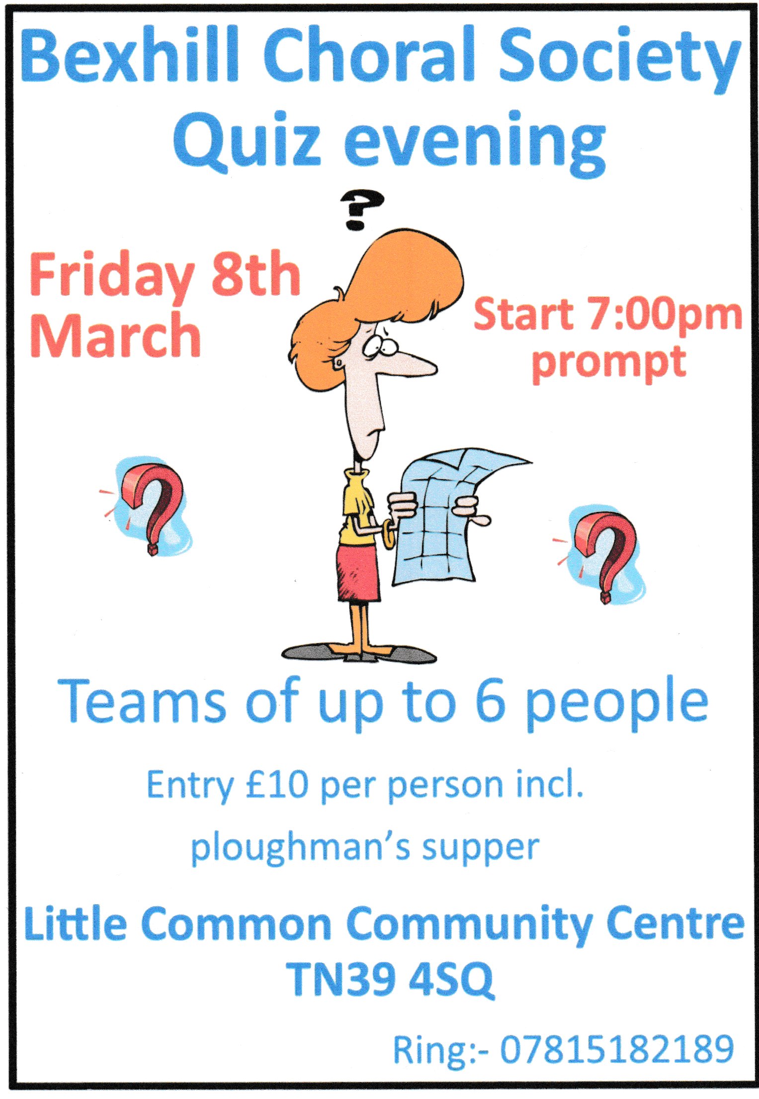 Fundraising Quiz Evening with Ploughman's Supper